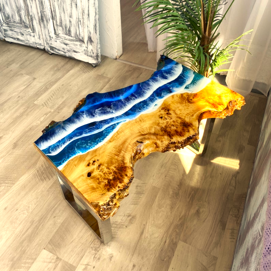 Custom Live Edge Epoxy Dining Table