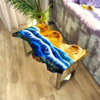 Custom Live Edge Epoxy Dining Table thumbnail