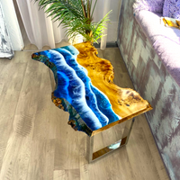 Custom Live Edge Epoxy Dining Table thumbnail