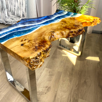 Custom Live Edge Epoxy Dining Table thumbnail
