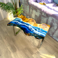 Custom Live Edge Epoxy Dining Table thumbnail