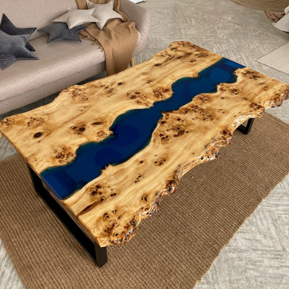 Live Edge Wood Epoxy Table