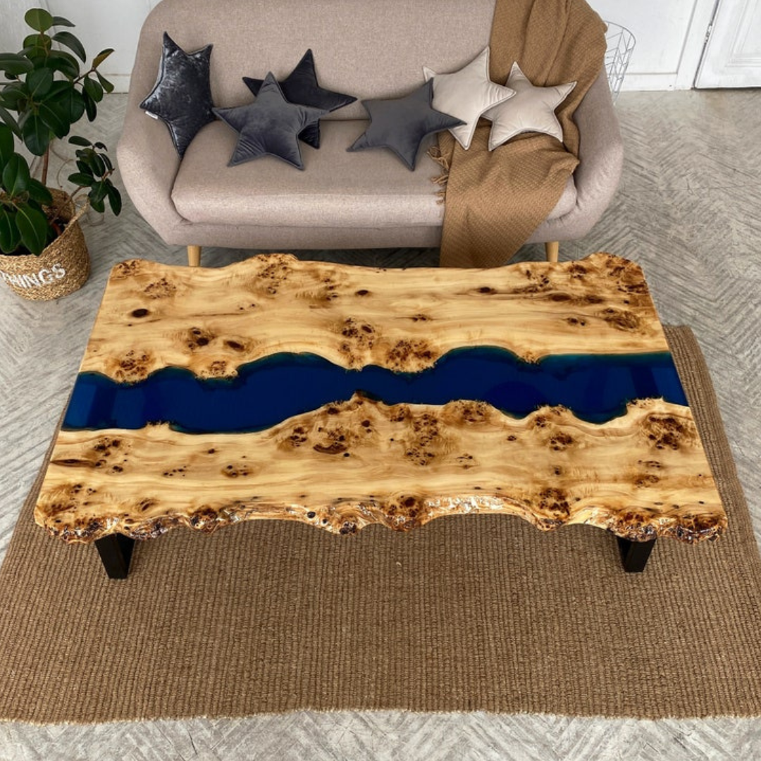 Live Edge Wood Epoxy Table