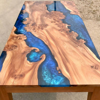 River Dining Table in Elm & Resin Live Edge thumbnail