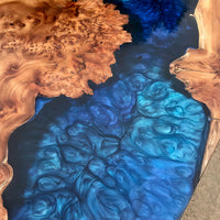 River Dining Table in Elm & Resin Live Edge thumbnail
