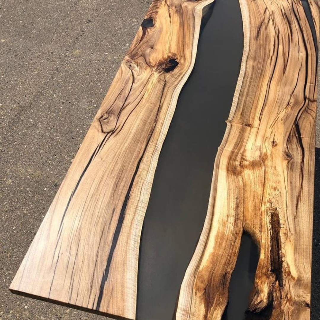Black Epoxy River Table