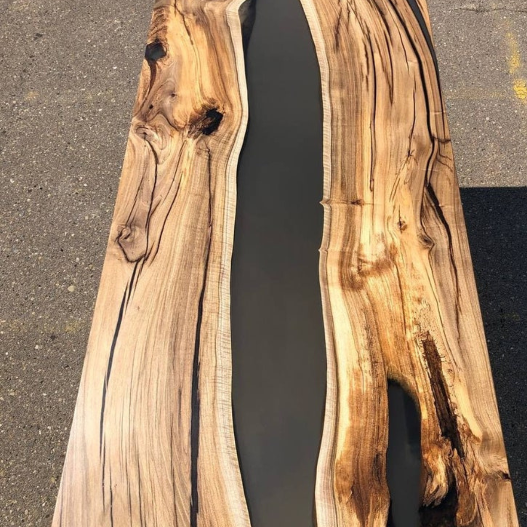 Black Epoxy River Table