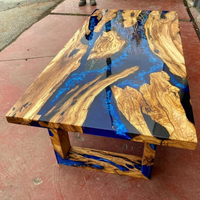 Dark Blue İce Epoxy Dining Table thumbnail