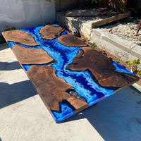 Dark Walnut Wood Ocean Table thumbnail