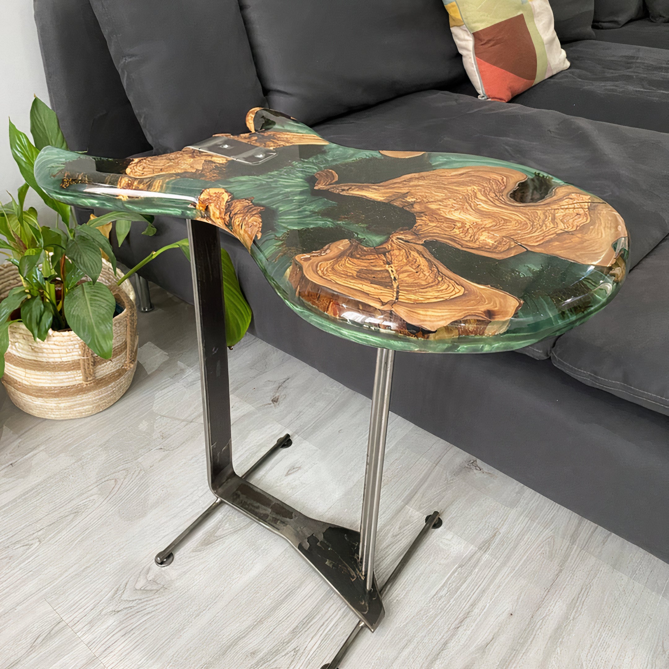 Epoxy Guitar Wooden coffee table