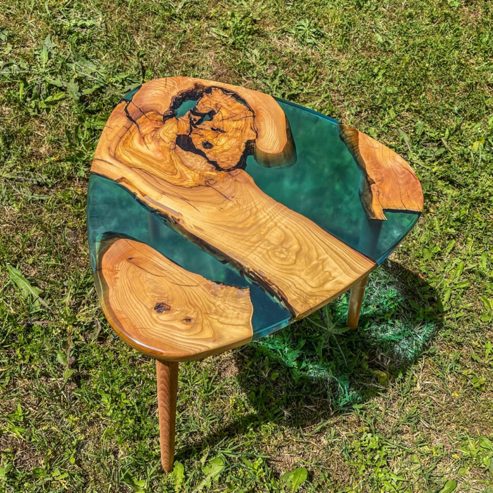 Unique Live Edge Epoxy Coffee Table