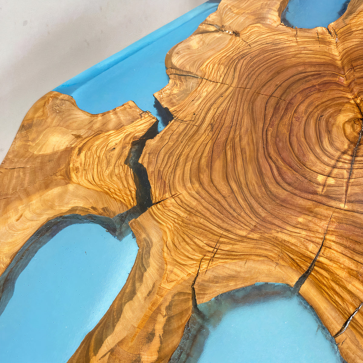 Resin & Olive Wood Side Table