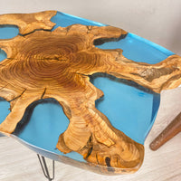 Resin & Olive Wood Side Table thumbnail