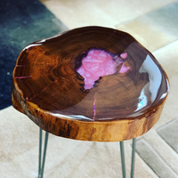 Amethyst Glow Live Edge Side Table thumbnail
