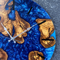 Epoxy Live Edge Wall Clock thumbnail