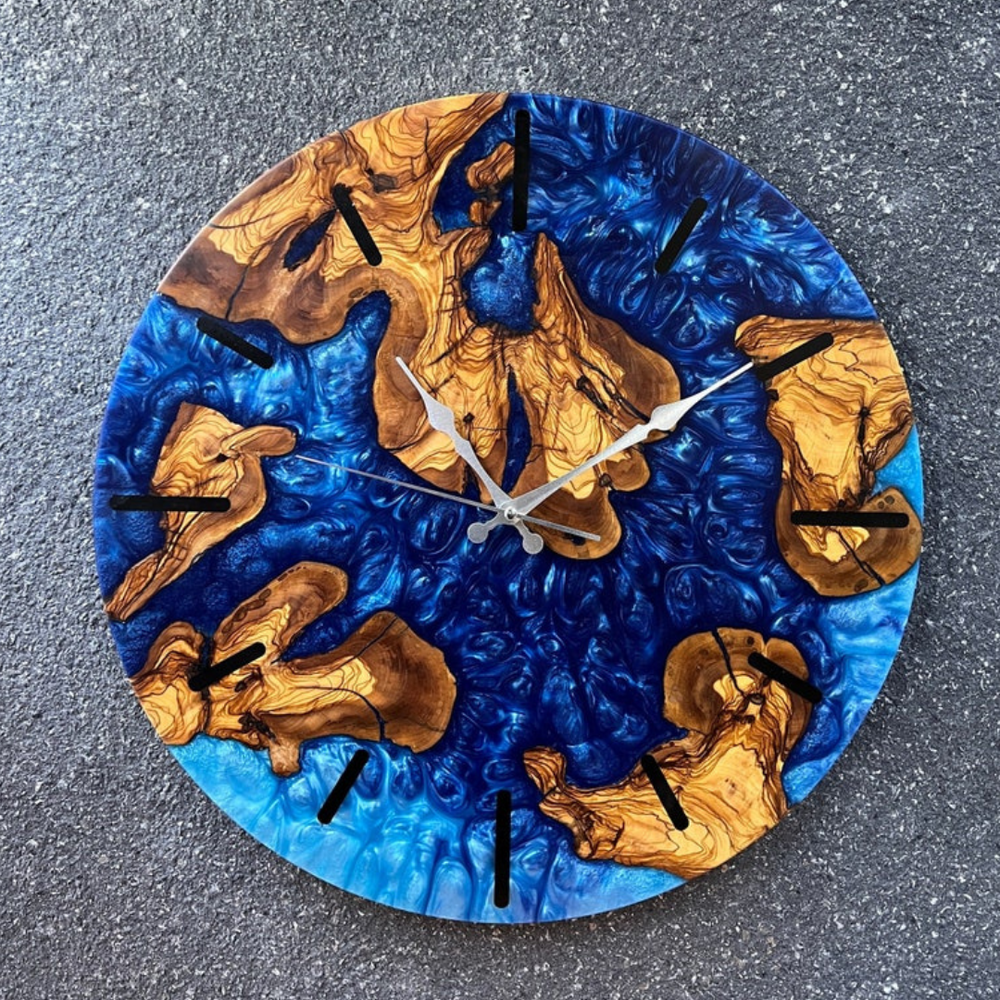 Epoxy Live Edge Wall Clock