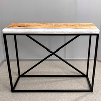 Pearl White Epoxy Console table thumbnail