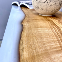 Pearl White Epoxy Console table thumbnail