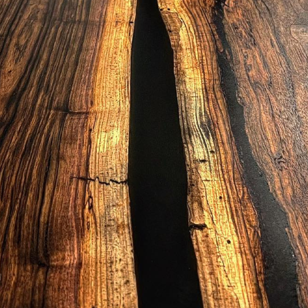 Black Epoxy Walnut Table