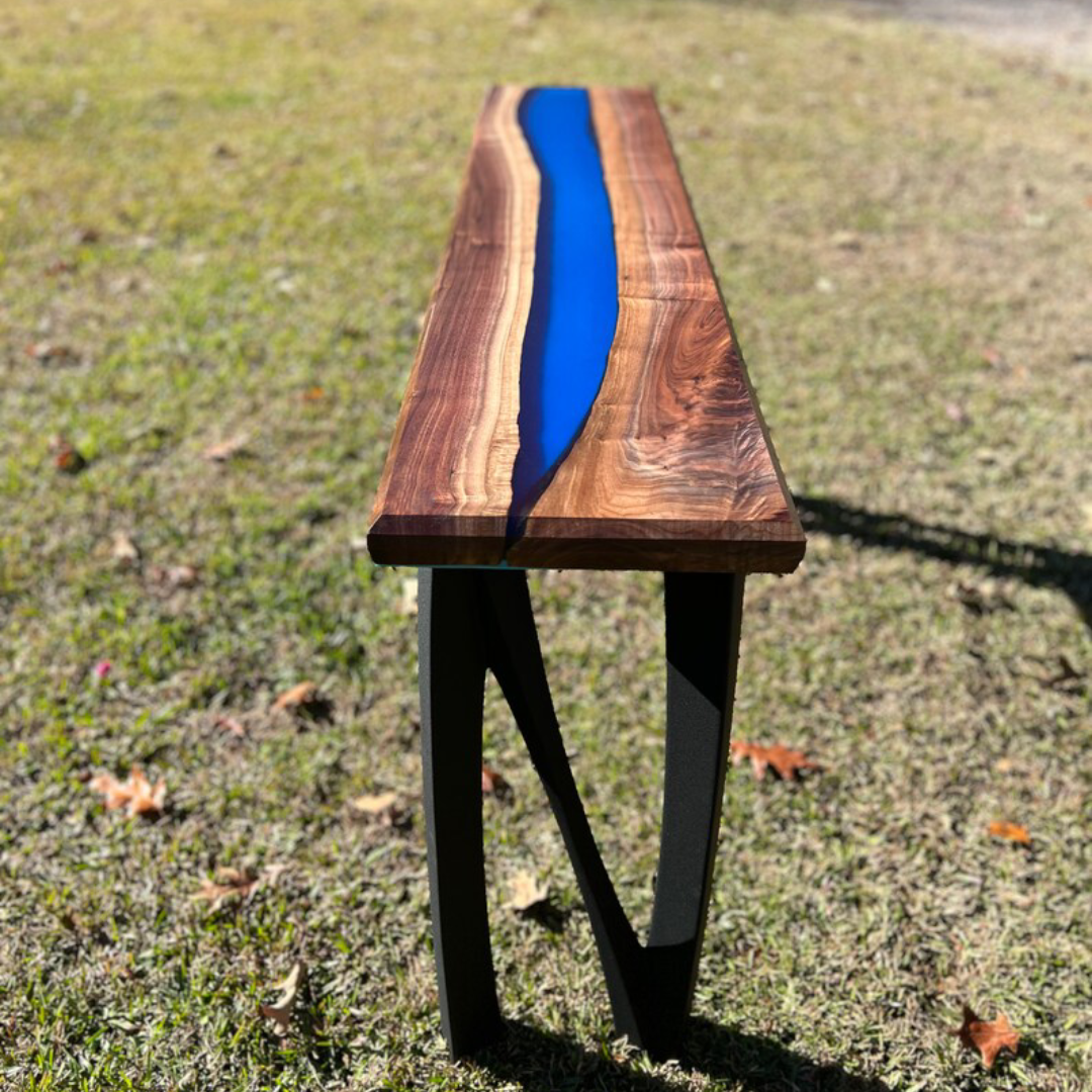 Radiant Blue River Console Table
