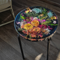 Flower Resin Coffee Side Table thumbnail