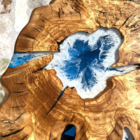 Live Edge Marine Epoxy Side Table thumbnail