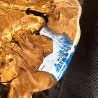 Live Edge Marine Epoxy Side Table thumbnail