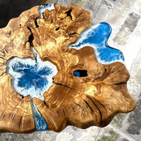 Live Edge Marine Epoxy Side Table thumbnail