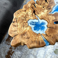Live Edge Marine Epoxy Side Table thumbnail