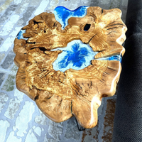 Live Edge Marine Epoxy Side Table thumbnail