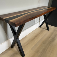 Live edge Epoxy resin console table thumbnail