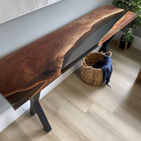 Live edge Epoxy resin console table thumbnail