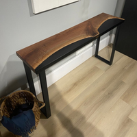 Live edge Epoxy resin console table thumbnail