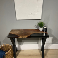 Live edge Epoxy resin console table thumbnail