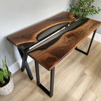 Live edge Epoxy resin console table thumbnail