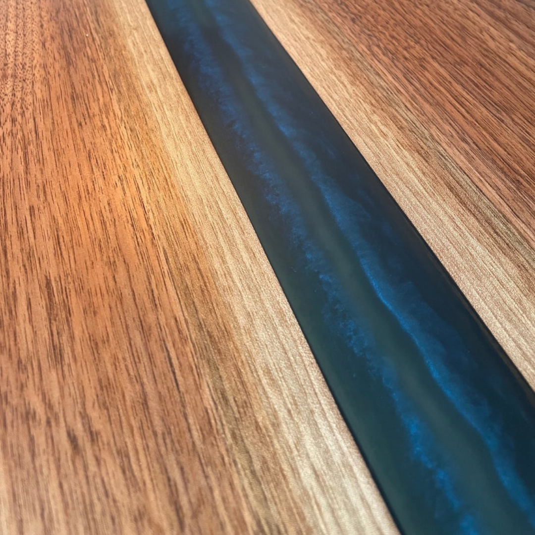 Blue Epoxy Console Table