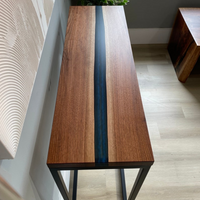 Blue Epoxy Console Table thumbnail