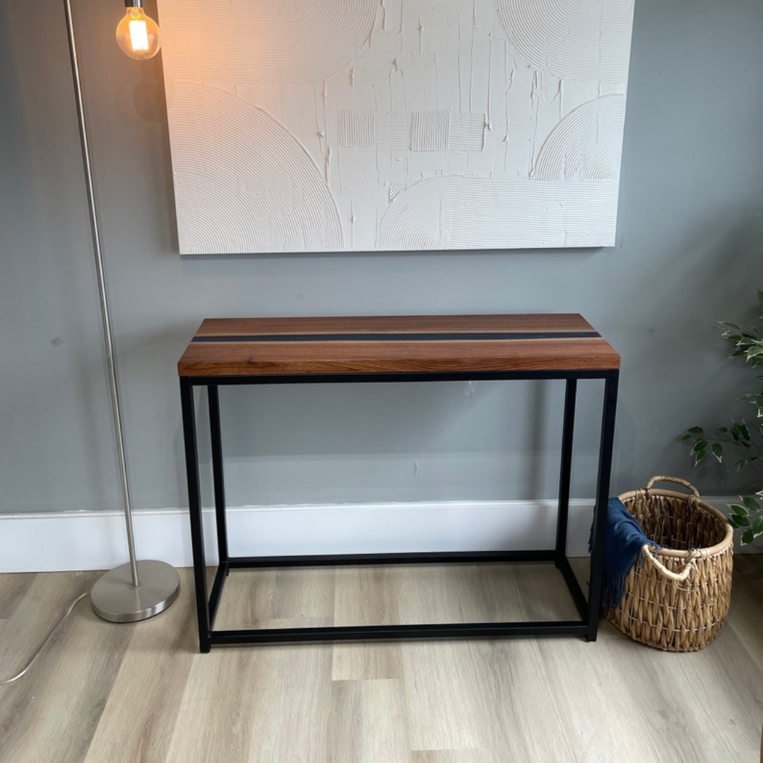 Blue Epoxy Console Table