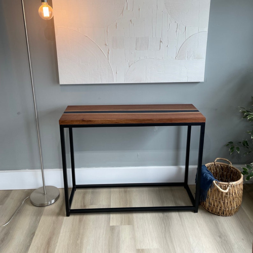 Blue Epoxy Console Table