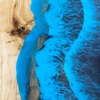 Nature-Inspired Epoxy Resin River Console Table thumbnail