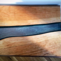 Cherry River Console Table With Blue Resin/Epoxy thumbnail