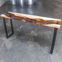 Transparent Resin River Console Table thumbnail