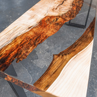 Transparent Resin River Console Table thumbnail