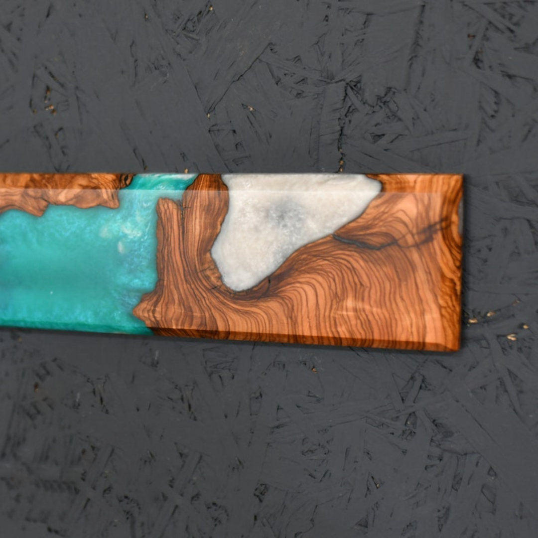 Resin and Olive Wooden Knife Holder,