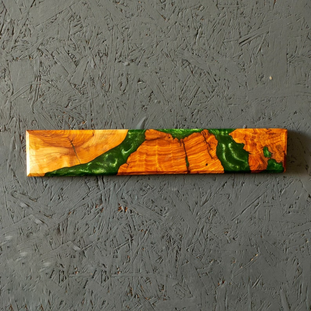 Resin and Olive Wooden Knife Holder,