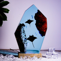 Manta Rays And Diver Epoxy Night Lights thumbnail