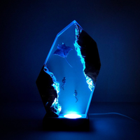 Manta Rays And Diver Epoxy Night Lights thumbnail