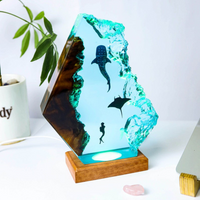Whale Shark And Manta Ray Epoxy Night Light thumbnail