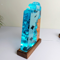Manta Ray And Divers Resin Art Lamp thumbnail