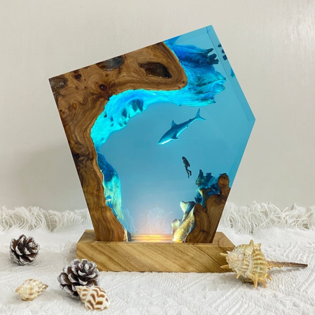 Custom Shark Epoxy Resin Night Light